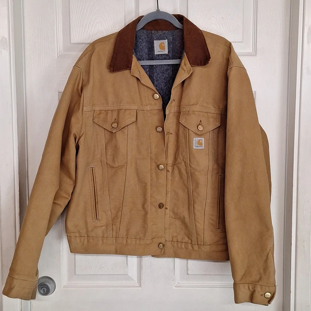 Vintage Carhartt Blanket Lined Trucker Jacket Size M-L